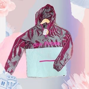 Iridescent Purple & Mint Anorak Windbreaker Jacket
